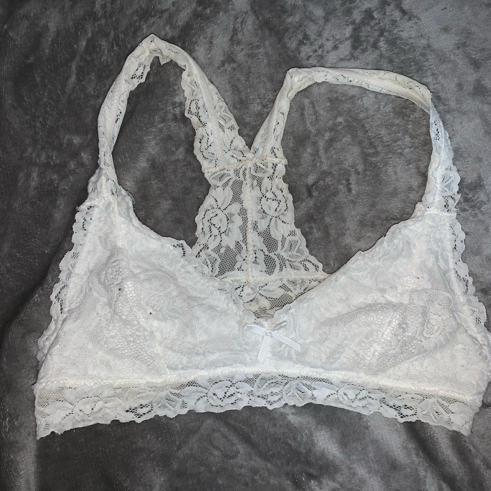 White lacy bralette- size small/medium